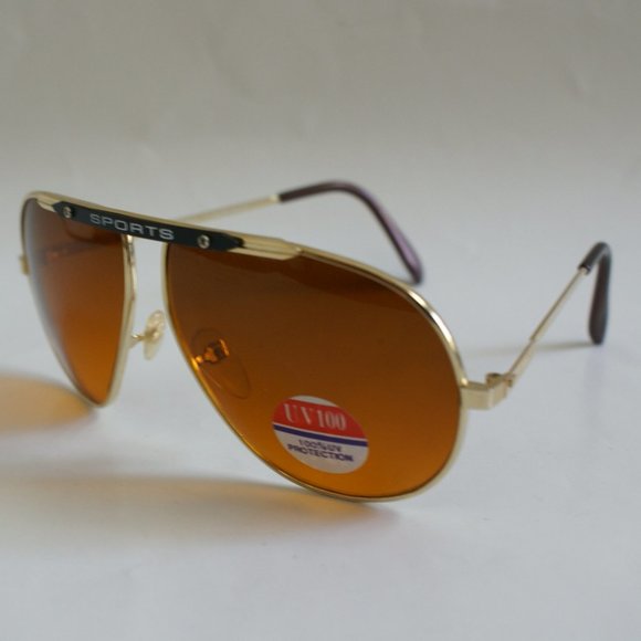 NWT TruVintage Classic Sports Aviator "Sports" logo true blue blocker Sunglasses - Picture 2 of 7